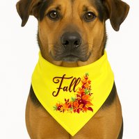 Autumn Fall Leaves Corner Design USA-Made Doggie Bandana