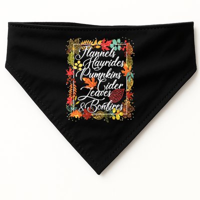 Autumn Fall Motto USA-Made Doggie Bandana