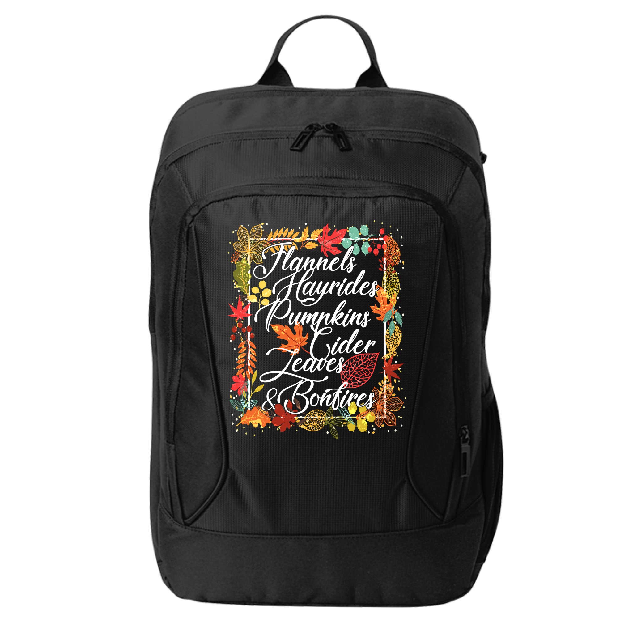 Autumn Fall Motto City Backpack