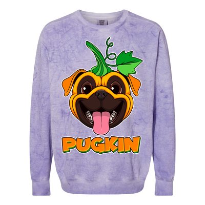 Autumn Halloween Pugkin Colorblast Crewneck Sweatshirt