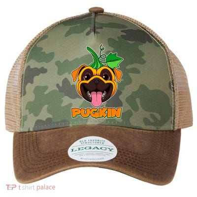 Autumn Halloween Pugkin Legacy Tie Dye Trucker Hat