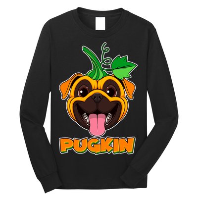 Autumn Halloween Pugkin Long Sleeve Shirt