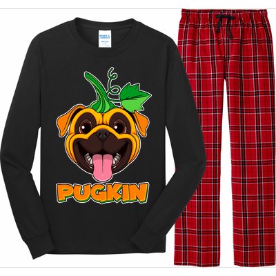 Autumn Halloween Pugkin Long Sleeve Pajama Set