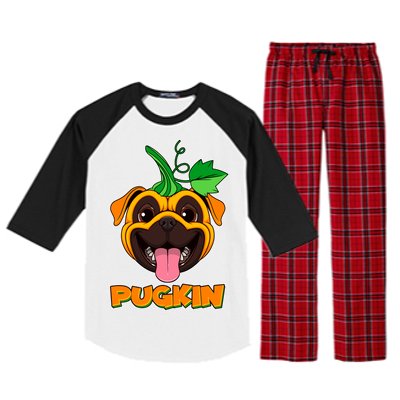 Autumn Halloween Pugkin Raglan Sleeve Pajama Set