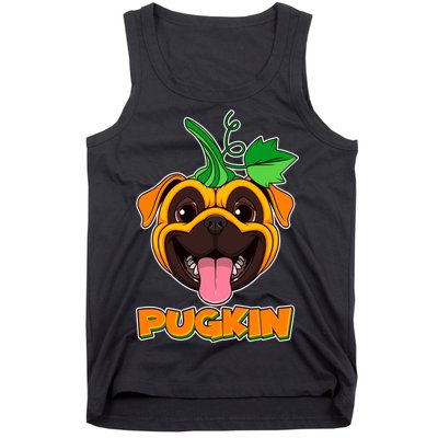 Autumn Halloween Pugkin Tank Top