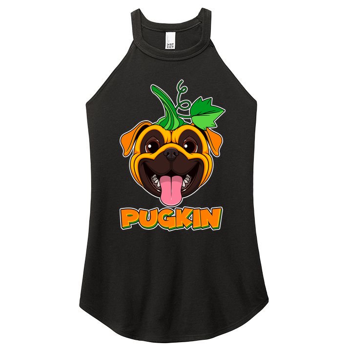 Autumn Halloween Pugkin Women's Perfect Tri Rocker Tank