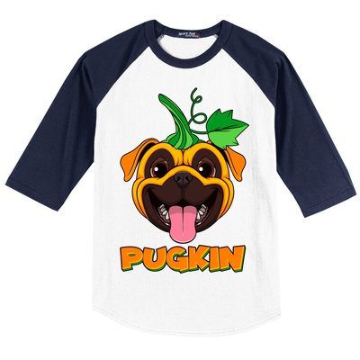 Autumn Halloween Pugkin Baseball Sleeve Shirt