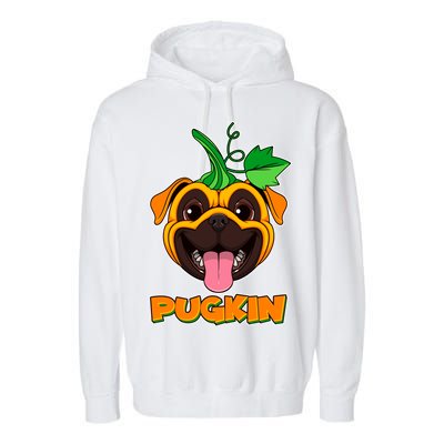 Autumn Halloween Pugkin Garment-Dyed Fleece Hoodie