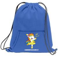 Adhd Unicorn Unbreakable Adhd Warrior Awareness Gift Sweatshirt Cinch Pack Bag