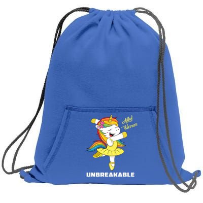 Adhd Unicorn Unbreakable Adhd Warrior Awareness Gift Sweatshirt Cinch Pack Bag