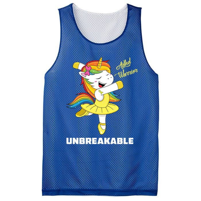 Adhd Unicorn Unbreakable Adhd Warrior Awareness Gift Mesh Reversible Basketball Jersey Tank