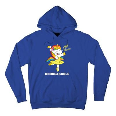Adhd Unicorn Unbreakable Adhd Warrior Awareness Gift Tall Hoodie