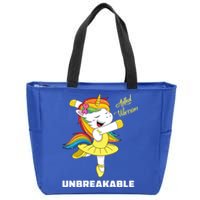 Adhd Unicorn Unbreakable Adhd Warrior Awareness Gift Zip Tote Bag