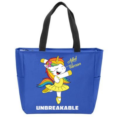 Adhd Unicorn Unbreakable Adhd Warrior Awareness Gift Zip Tote Bag