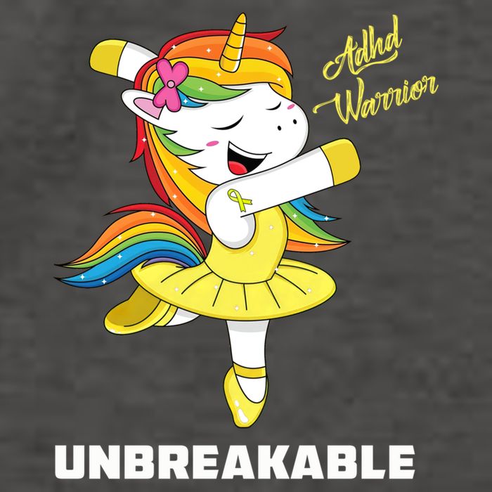 Adhd Unicorn Unbreakable Adhd Warrior Awareness Gift Vector Backpack
