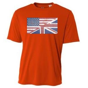 America Usa Uk Union Jack Flag United States Kingdom Britain Cute Gift Cooling Performance Crew T-Shirt