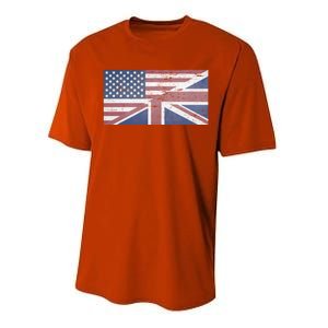 America Usa Uk Union Jack Flag United States Kingdom Britain Cute Gift Performance Sprint T-Shirt