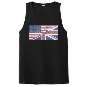 America Usa Uk Union Jack Flag United States Kingdom Britain Cute Gift PosiCharge Competitor Tank