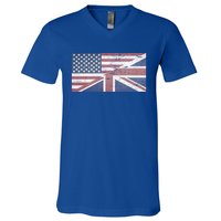 America Usa Uk Union Jack Flag United States Kingdom Britain Cute Gift V-Neck T-Shirt