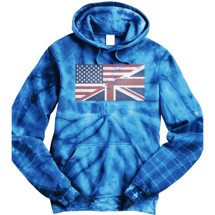 America Usa Uk Union Jack Flag United States Kingdom Britain Cute Gift Tie Dye Hoodie