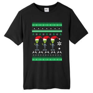 Alien UFO Ugly Christmas Sweater Funny Xmas  Tall Fusion ChromaSoft Performance T-Shirt