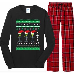 Alien UFO Ugly Christmas Sweater Funny Xmas  Long Sleeve Pajama Set