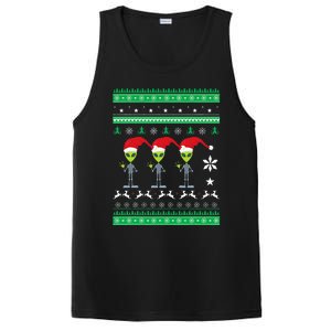 Alien UFO Ugly Christmas Sweater Funny Xmas  PosiCharge Competitor Tank