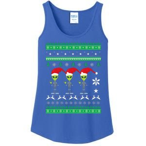 Alien UFO Ugly Christmas Sweater Funny Xmas  Ladies Essential Tank