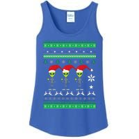 Alien UFO Ugly Christmas Sweater Funny Xmas  Ladies Essential Tank