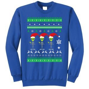 Alien UFO Ugly Christmas Sweater Funny Xmas  Tall Sweatshirt