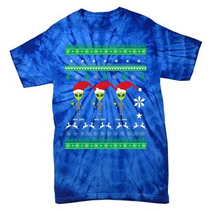 Alien UFO Ugly Christmas Sweater Funny Xmas  Tie-Dye T-Shirt