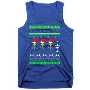 Alien UFO Ugly Christmas Sweater Funny Xmas  Tank Top