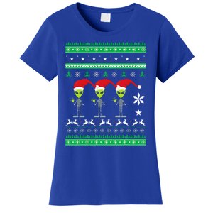 Alien UFO Ugly Christmas Sweater Funny Xmas  Women's T-Shirt