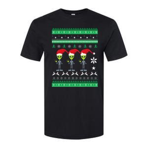 Alien UFO Ugly Christmas Sweater Funny Xmas  Softstyle CVC T-Shirt