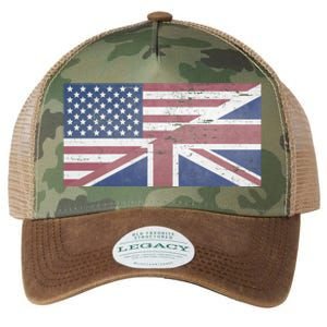 America Usa Uk Union Jack Flag United States Kingdom Britain Meaningful Gift Legacy Tie Dye Trucker Hat