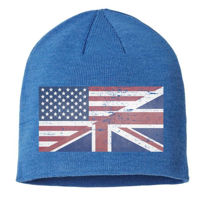 America Usa Uk Union Jack Flag United States Kingdom Britain Meaningful Gift Sustainable Beanie