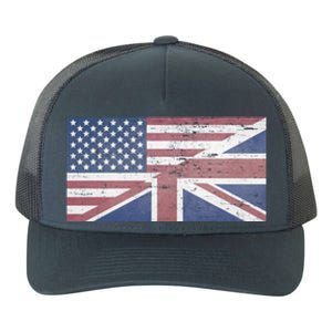 America Usa Uk Union Jack Flag United States Kingdom Britain Meaningful Gift Yupoong Adult 5-Panel Trucker Hat