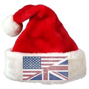 America Usa Uk Union Jack Flag United States Kingdom Britain Meaningful Gift Premium Christmas Santa Hat