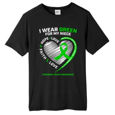 Aunt Uncle Wear Green Funny Gift Niece Cerebral Palsy Awareness Gift Tall Fusion ChromaSoft Performance T-Shirt