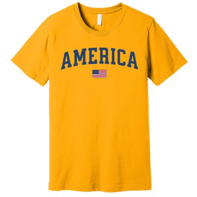 America Usa Women American Flag Premium T-Shirt