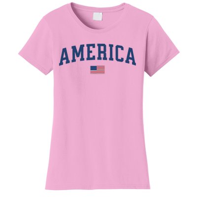 America Usa Women American Flag Women's T-Shirt