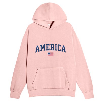 America Usa Women American Flag Urban Pullover Hoodie