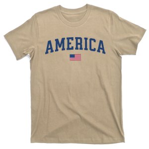 America Usa Women American Flag T-Shirt