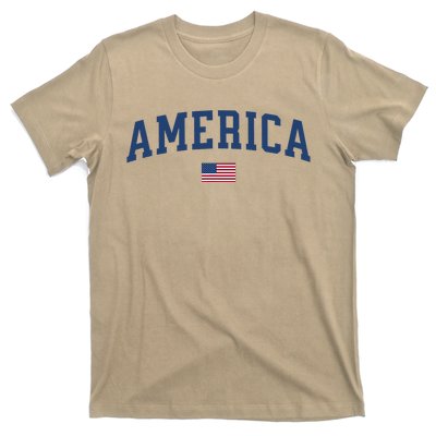 America Usa Women American Flag T-Shirt