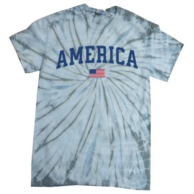 America Usa Women American Flag Tie-Dye T-Shirt