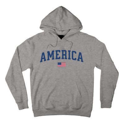 America Usa Women American Flag Tall Hoodie