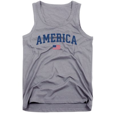 America Usa Women American Flag Tank Top