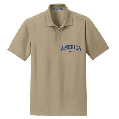 America Usa Women American Flag Dry Zone Grid Polo