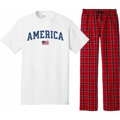 America Usa Women American Flag Pajama Set