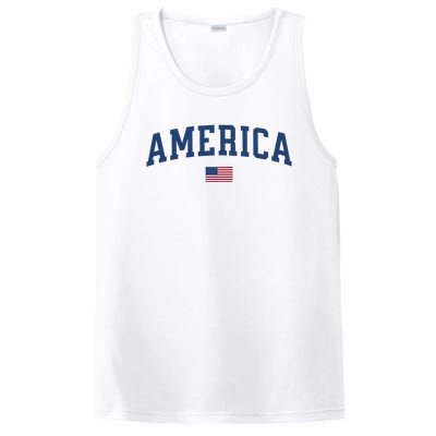 America Usa Women American Flag PosiCharge Competitor Tank